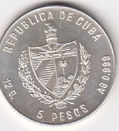 Beschrijving: 5 Pesos  CARRIBEAN GAMES  ATHLETES